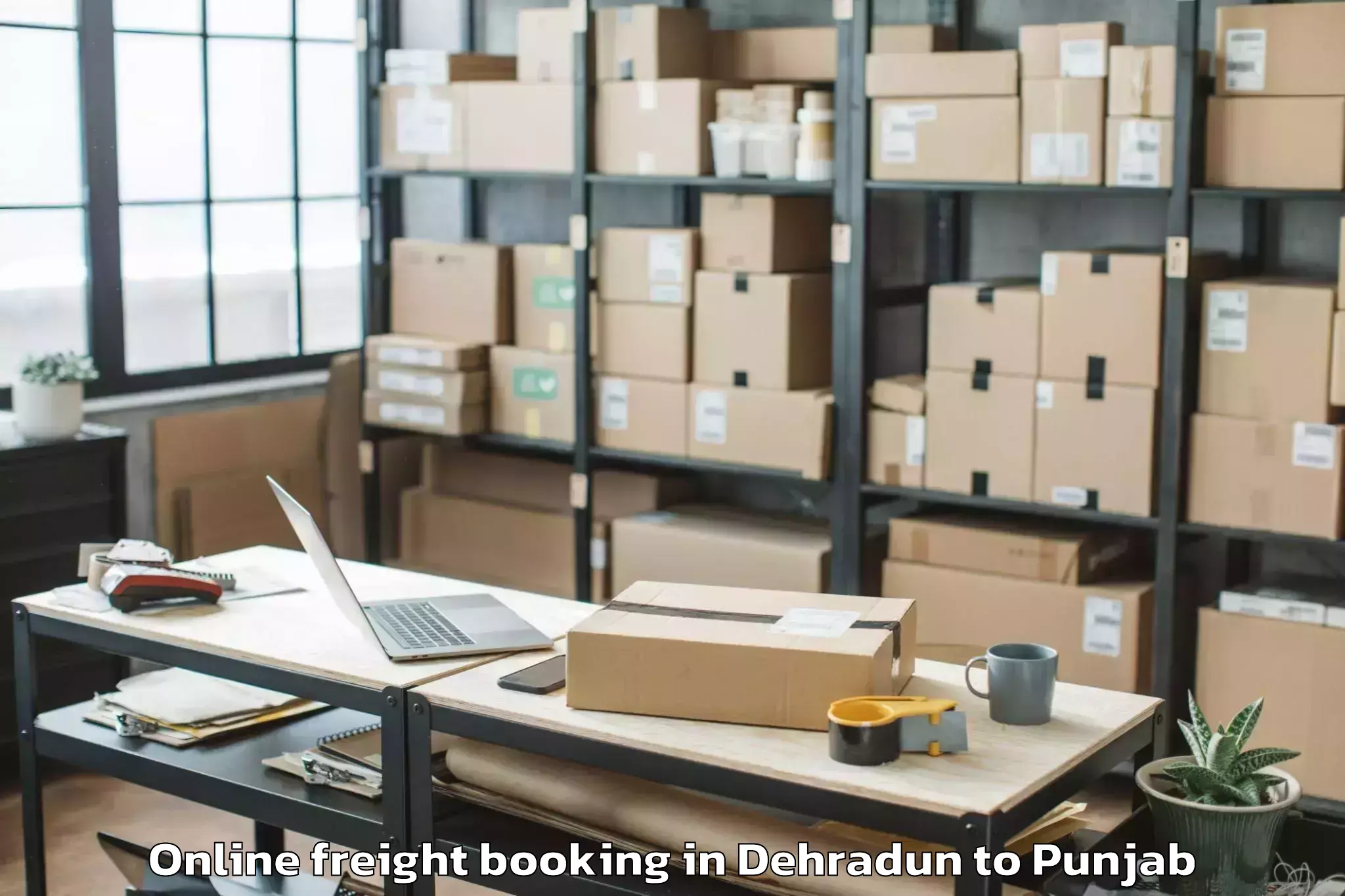 Reliable Dehradun to Tapa Online Freight Booking